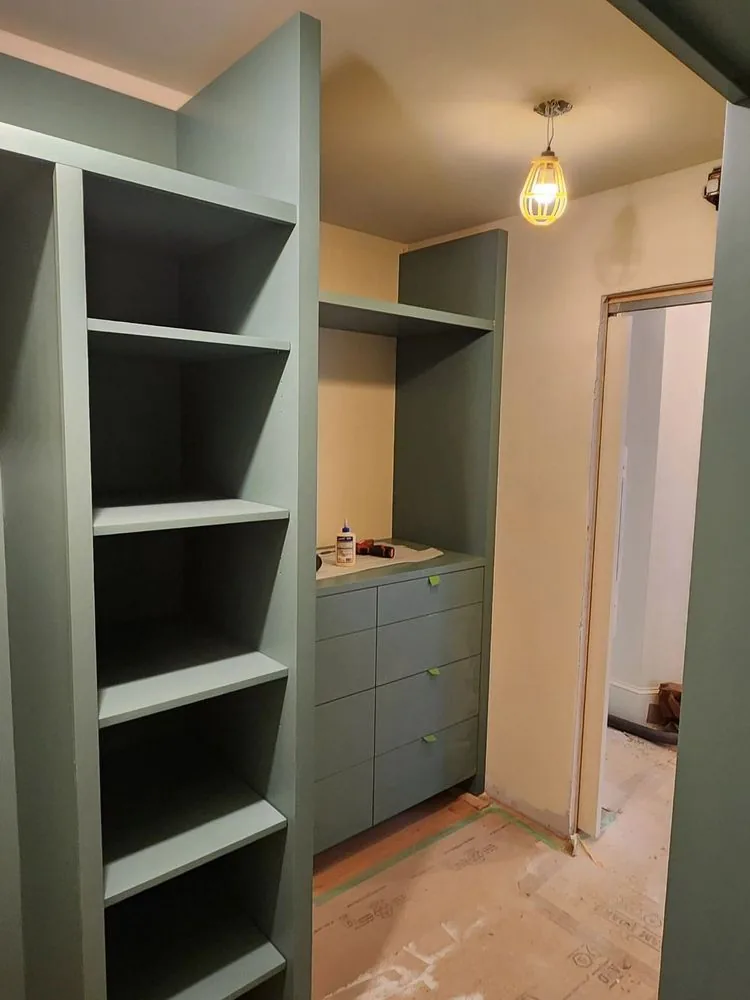 Cabin bathroom renovation detail