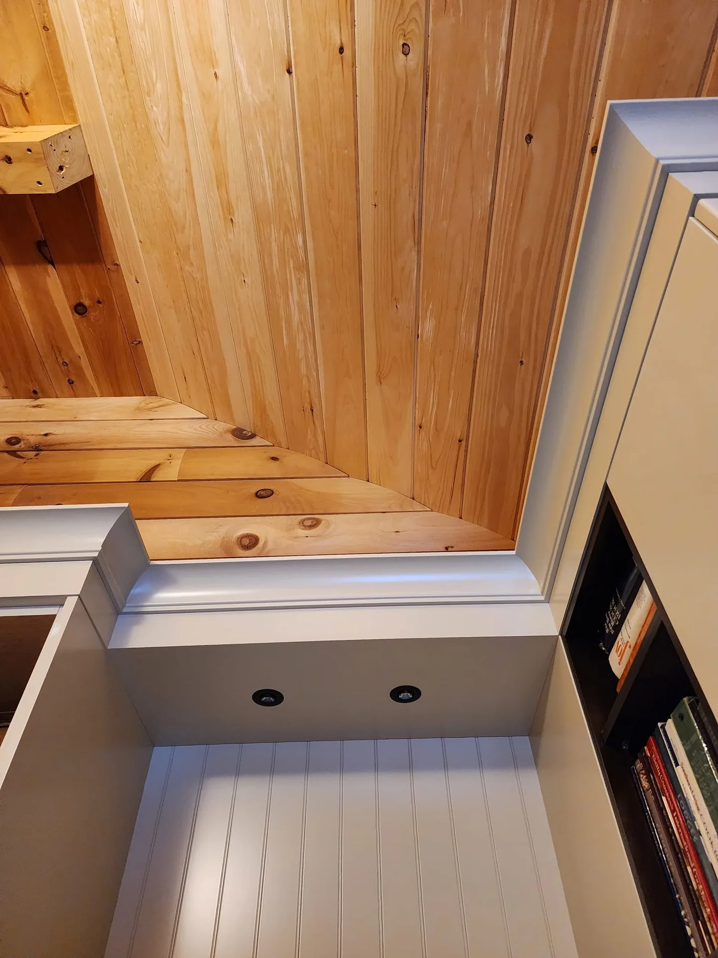 Custom trim profile detail showing woodworking precision by Maineland Carpentry